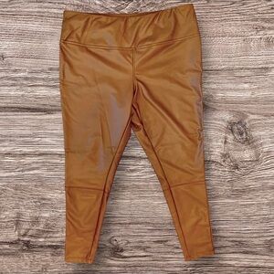 a.new day NWT Sz XL Faux Leather Brown Leggings